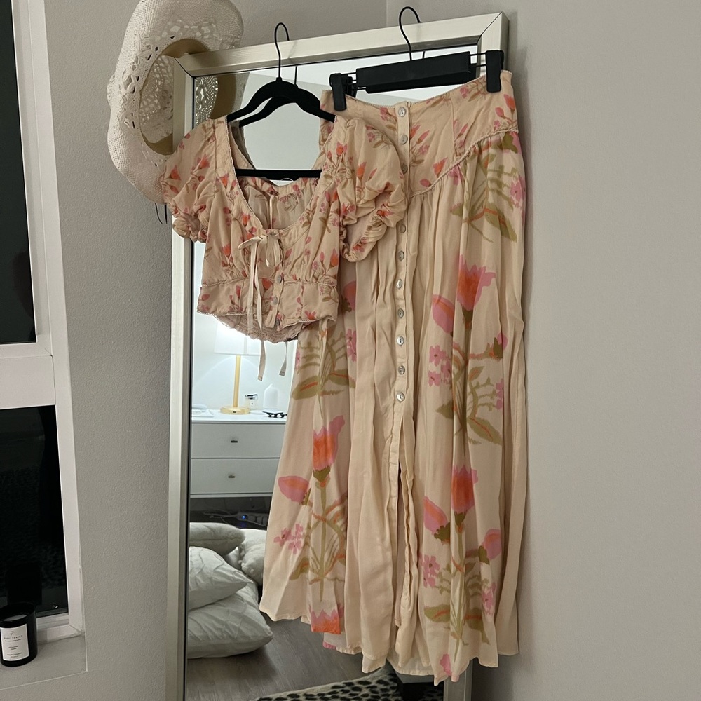 Free People Easy to Love Floral Two-Piece Maxi